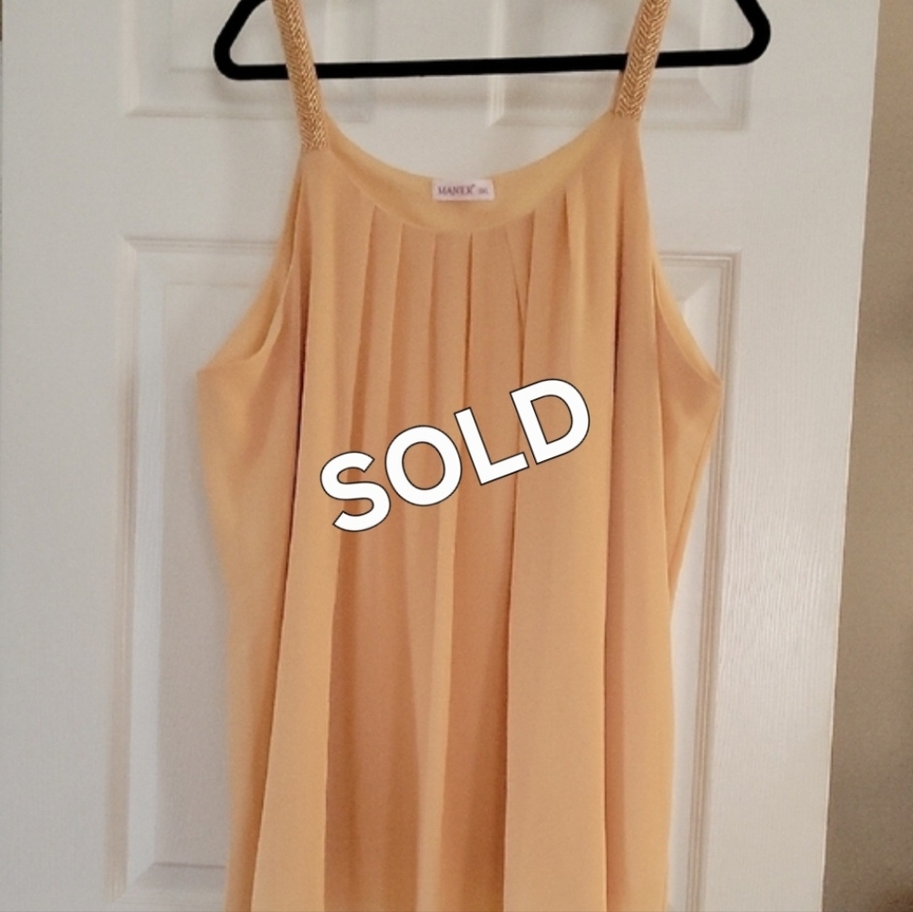 Chic Butter Yellow Sleeveless Blouse